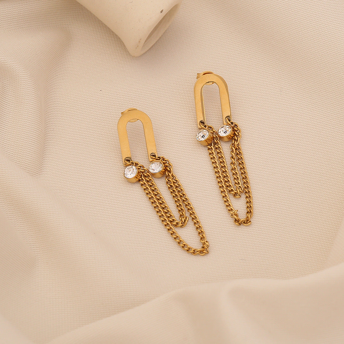 Bow Heart Flower Tassel Earrings