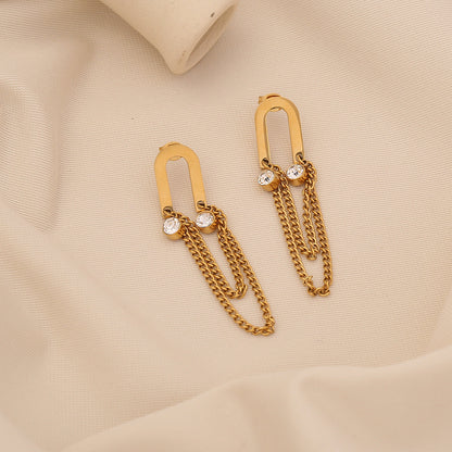 Bow Heart Flower Tassel Earrings