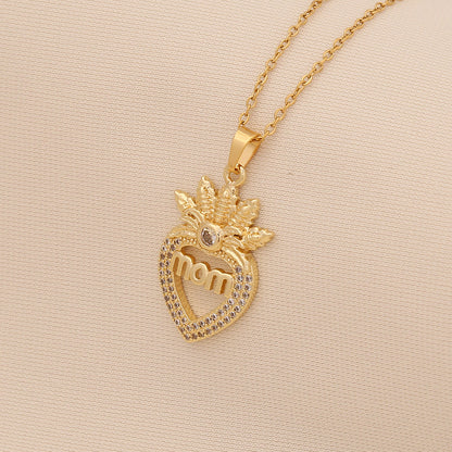 "Mom" Heart Necklace