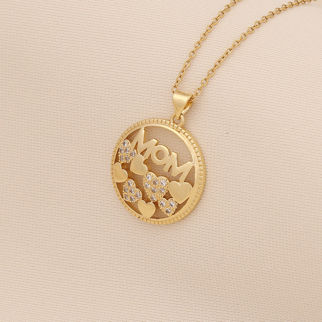 "Mom" Heart Necklace