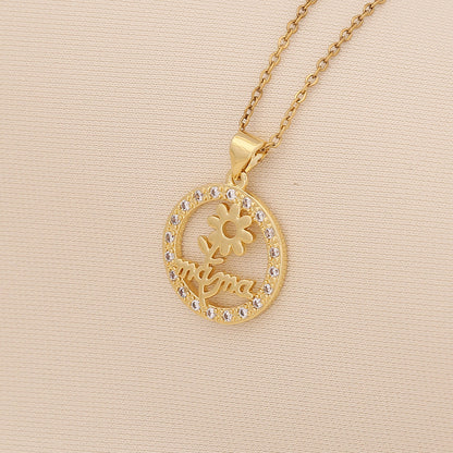 "Mom" Heart Necklace