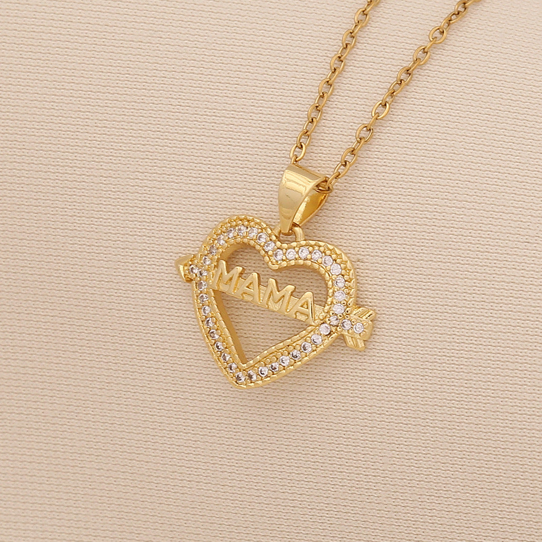 "Mom" Heart Necklace