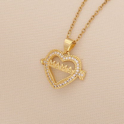"Mom" Heart Necklace