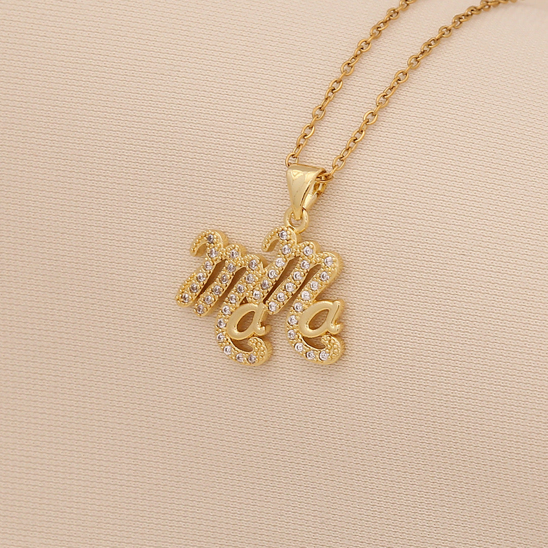 "Mom" Heart Necklace