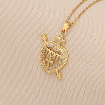 "Mom" Heart Necklace