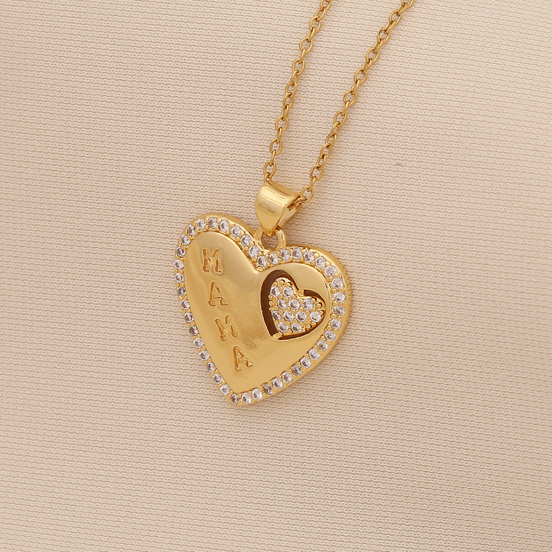 "Mom" Heart Necklace