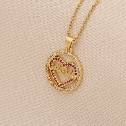 "Mom" Heart Necklace