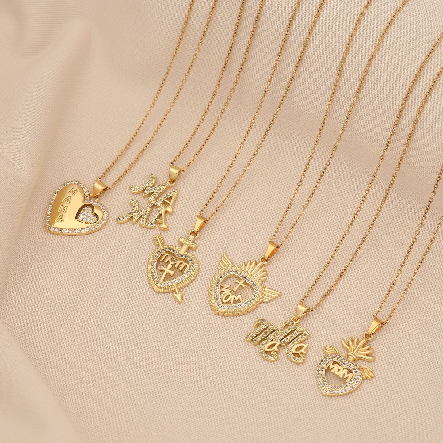 "Mom" Heart Necklace