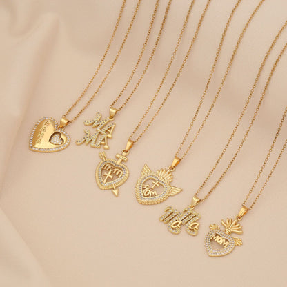 "Mom" Heart Necklace