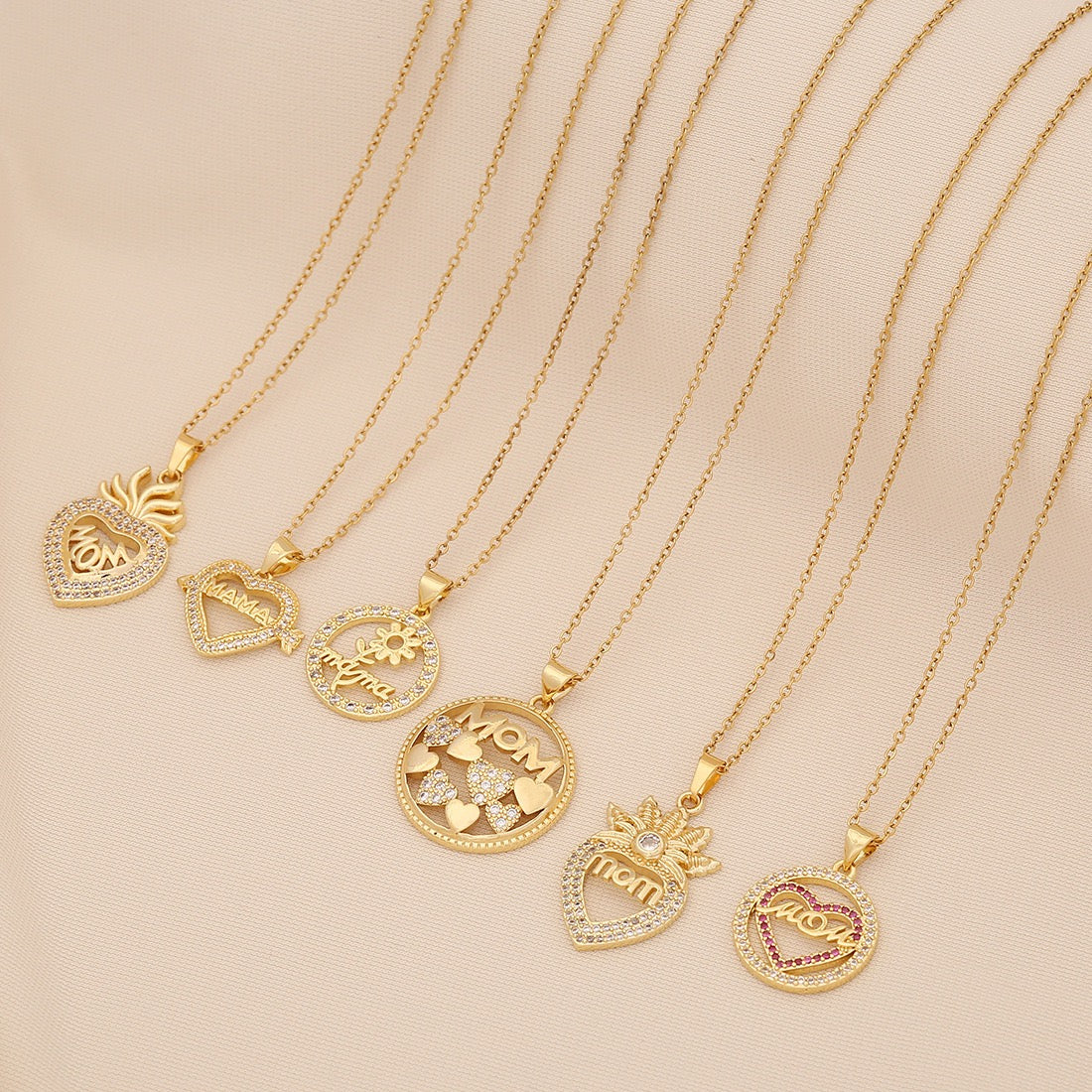 "Mom" Heart Necklace