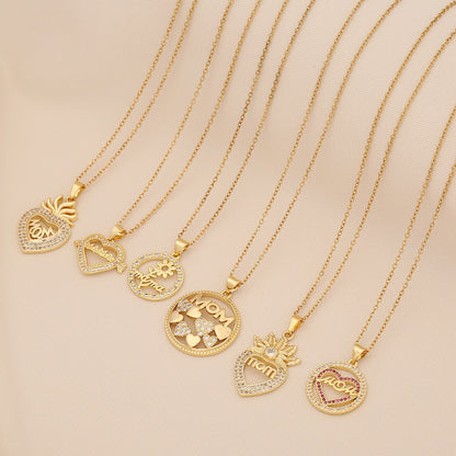 "Mom" Heart Necklace