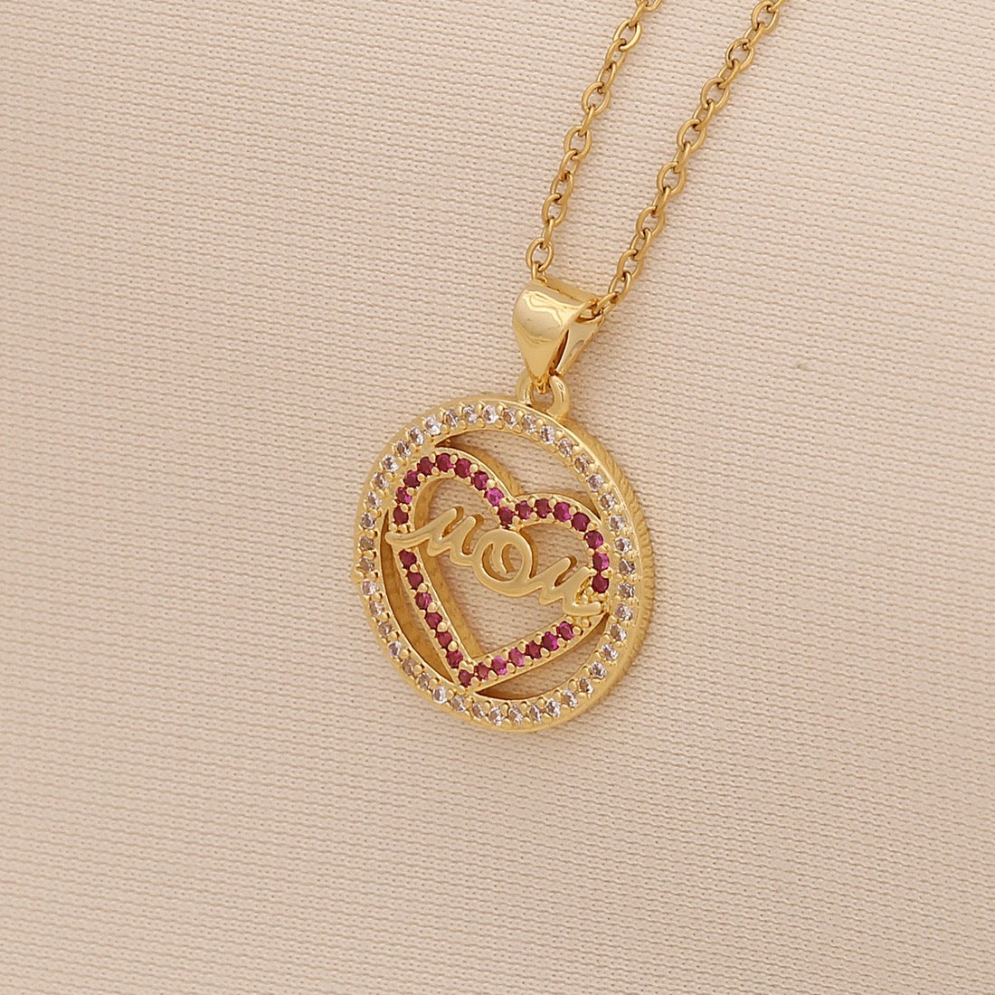 "Mom" Heart Necklace