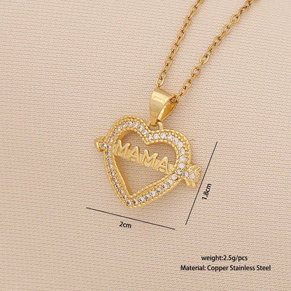 "Mom" Heart Necklace