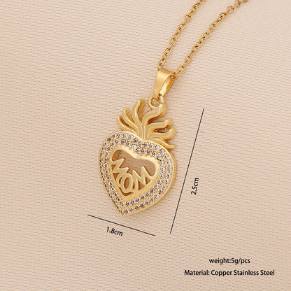 "Mom" Heart Necklace