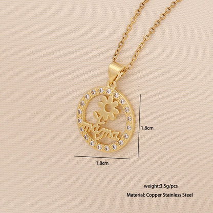 "Mom" Heart Necklace