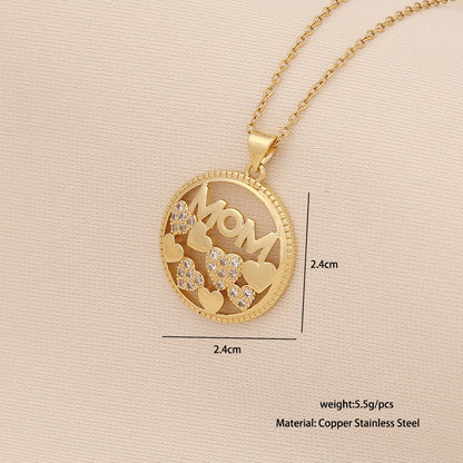 "Mom" Heart Necklace