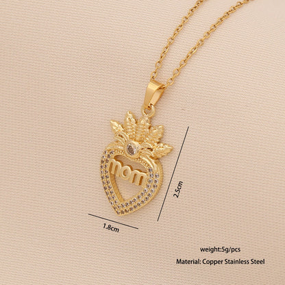 "Mom" Heart Necklace