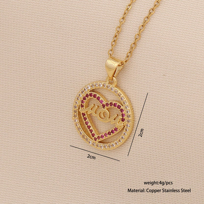 "Mom" Heart Necklace