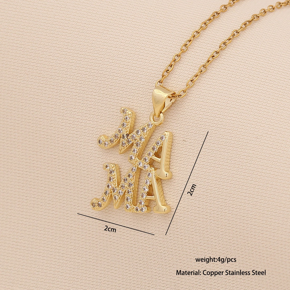 "Mom" Heart Necklace