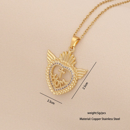 "Mom" Heart Necklace