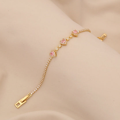 Heart Zircon Bracelet