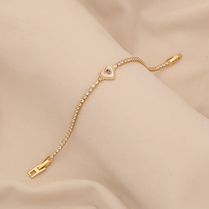 Heart Zircon Bracelet