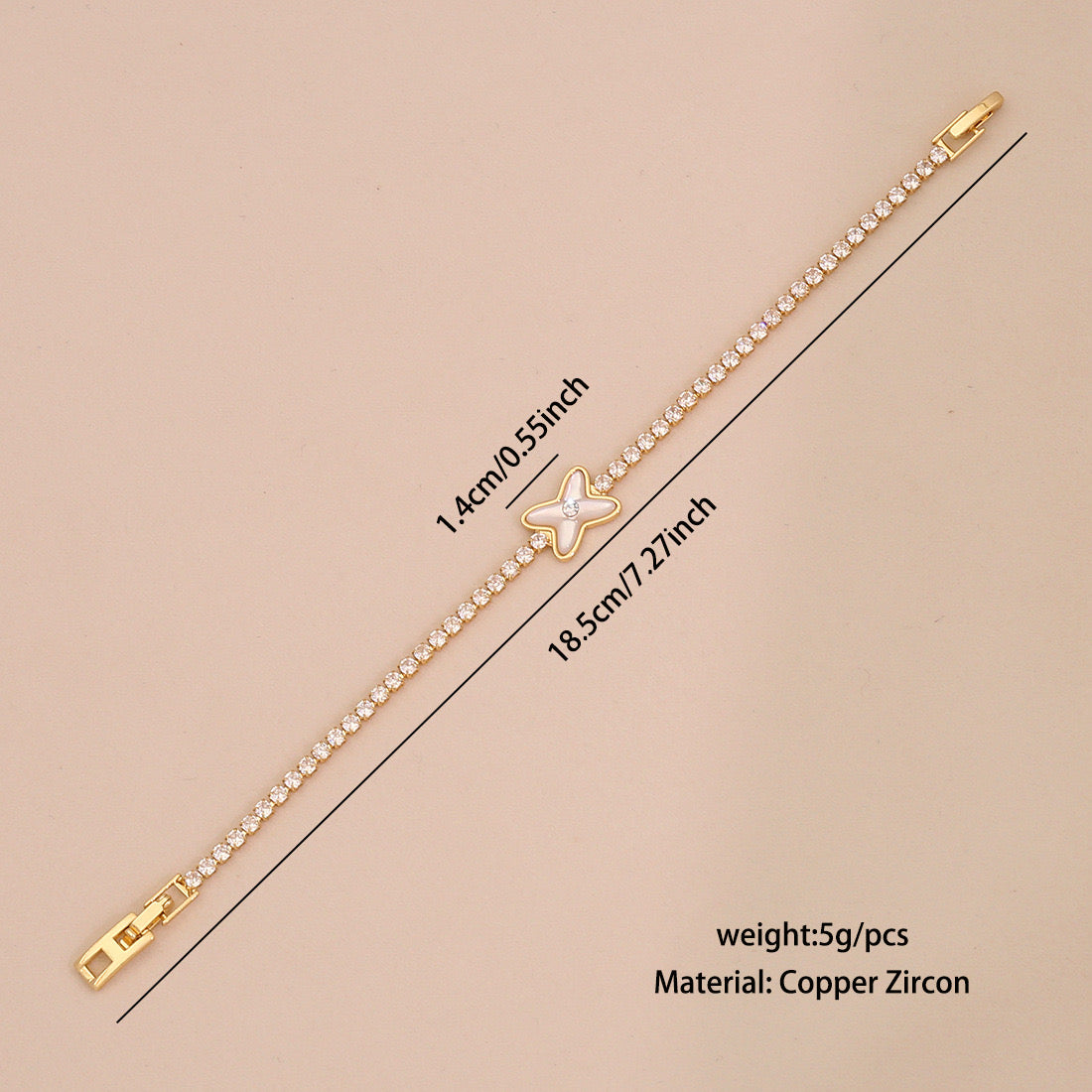 Heart Zircon Bracelet