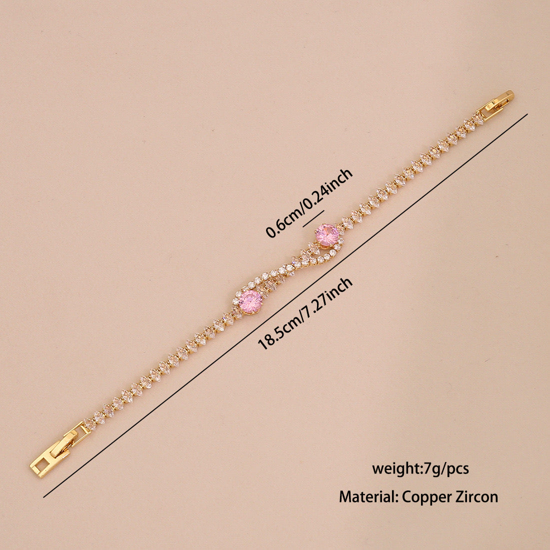 INS Style Zircon Bracelet