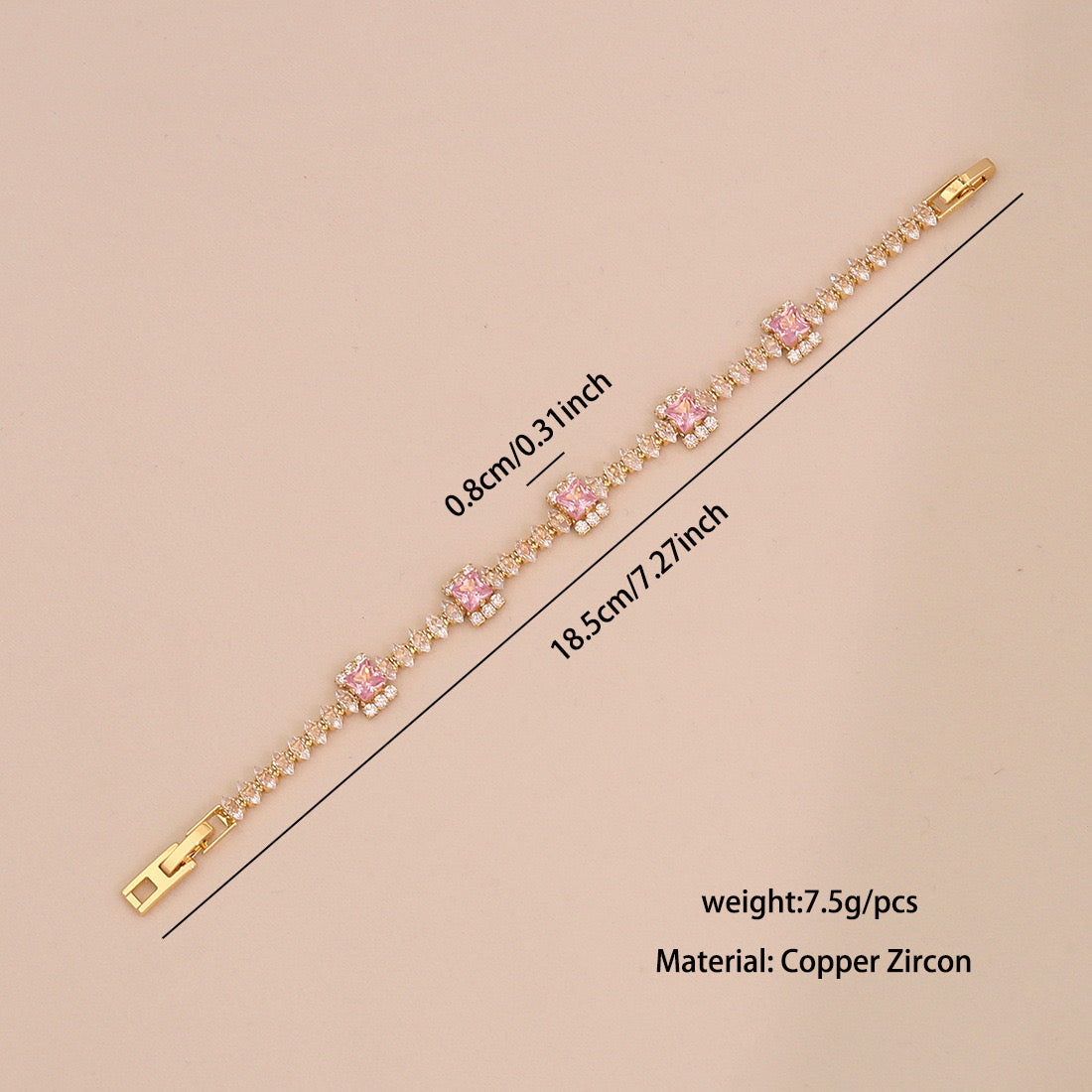 INS Style Zircon Bracelet