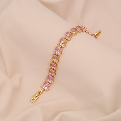 Roman Heart Zircon Bracelet