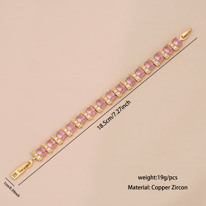 Roman Heart Zircon Bracelet