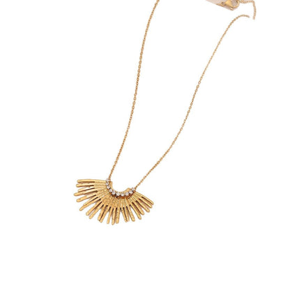 Flower Pendant Stainless Steel Necklace