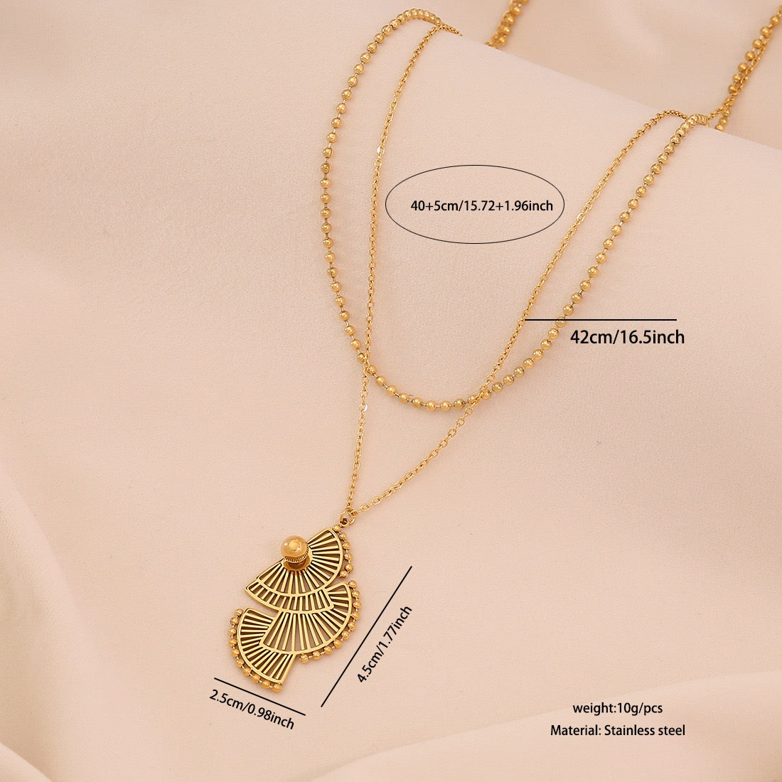 Flower Pendant Stainless Steel Necklace