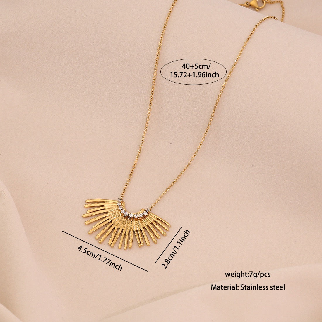 Flower Pendant Stainless Steel Necklace