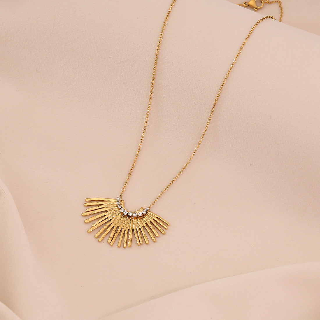 Flower Pendant Stainless Steel Necklace