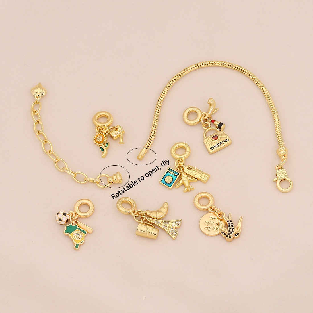 Travel Charm Bracelet