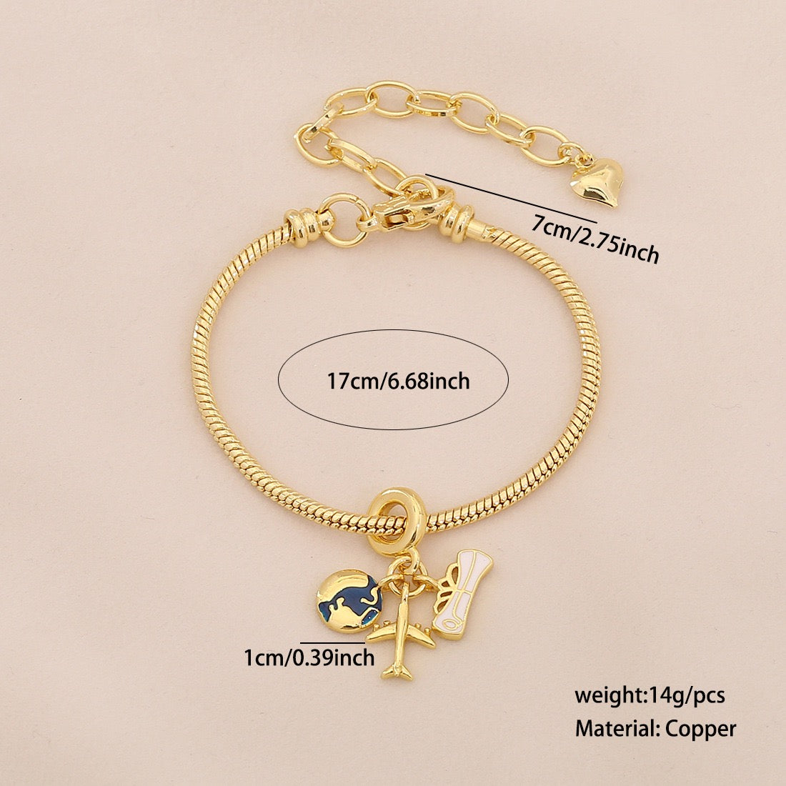 Travel Charm Bracelet