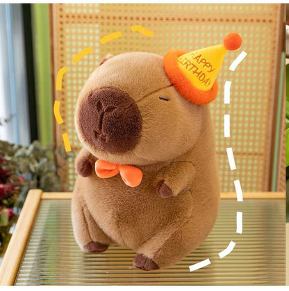 Birthday Hat Capybara Plush Toy