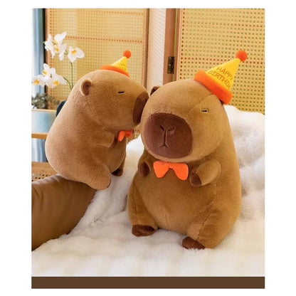 Birthday Hat Capybara Plush Toy