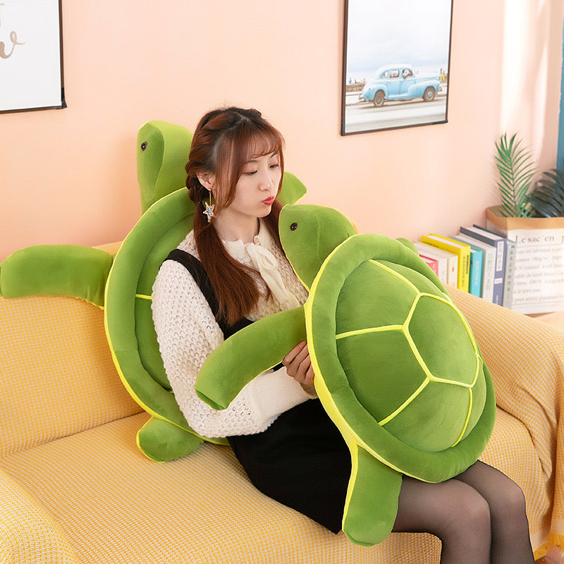 Realistic Turtle Plush Pillow