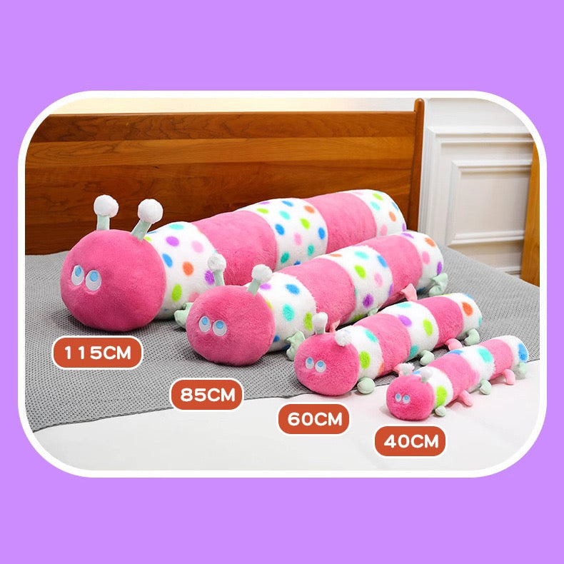 Polka Dot Caterpillar Plush Pillow