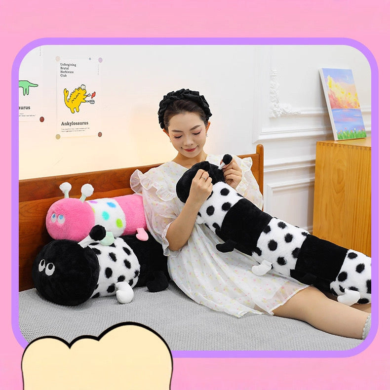Polka Dot Caterpillar Plush Pillow