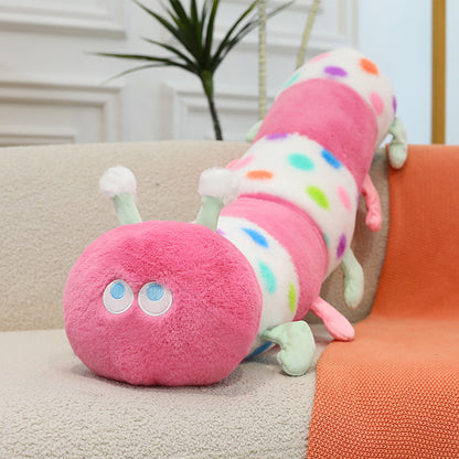 Polka Dot Caterpillar Plush Pillow