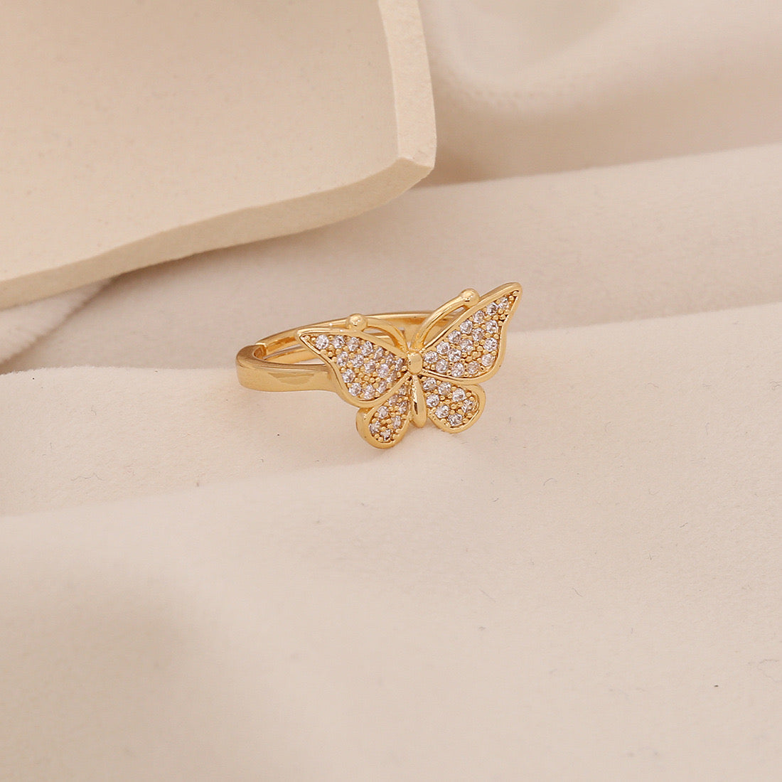 Zircon Butterfly Open Ring