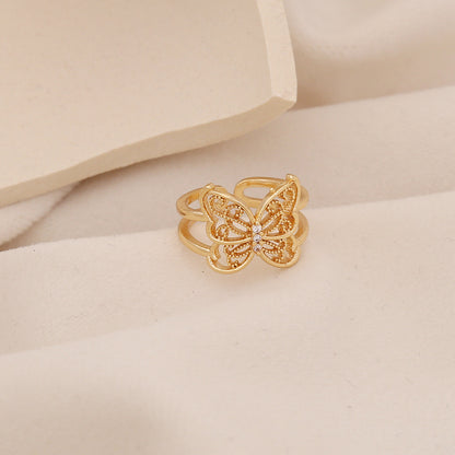 Zircon Butterfly Open Ring