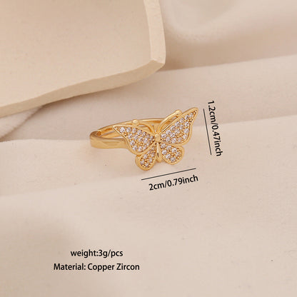 Zircon Butterfly Open Ring