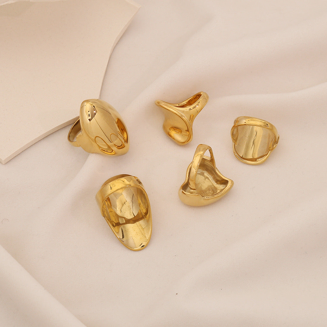 Geometric Titanium Steel Open Ring