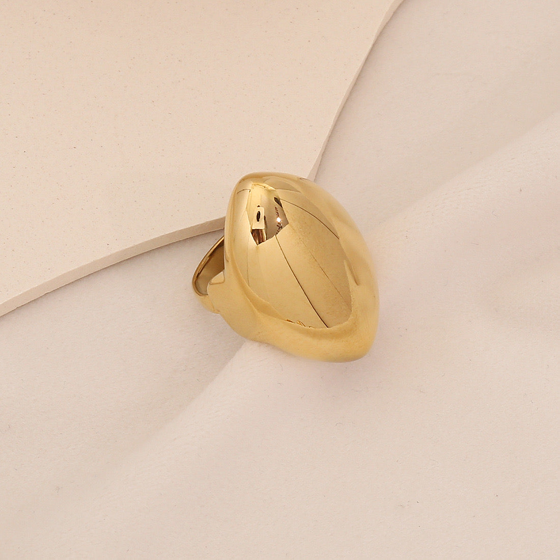 Geometric Titanium Steel Open Ring