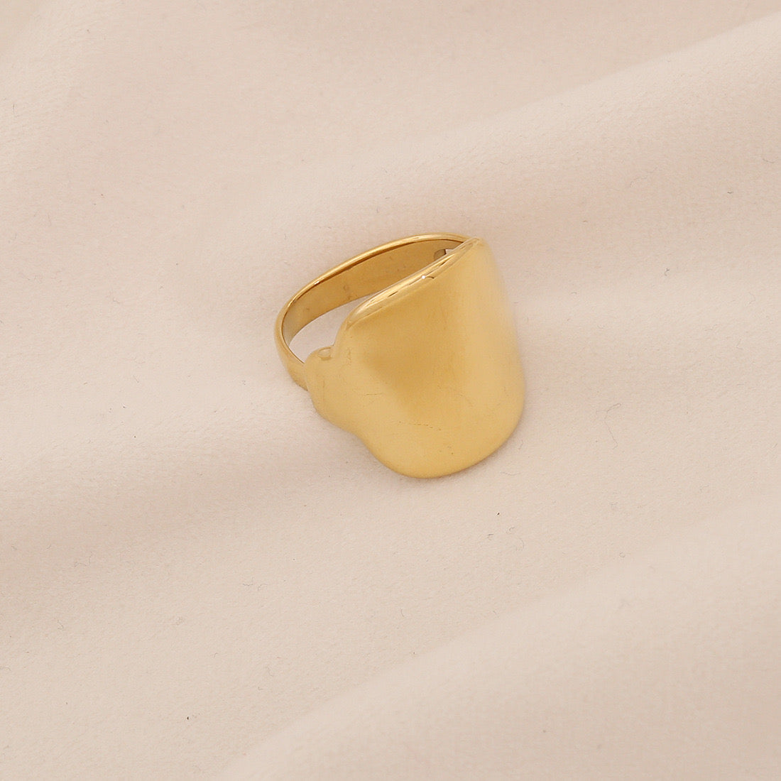 Geometric Titanium Steel Open Ring