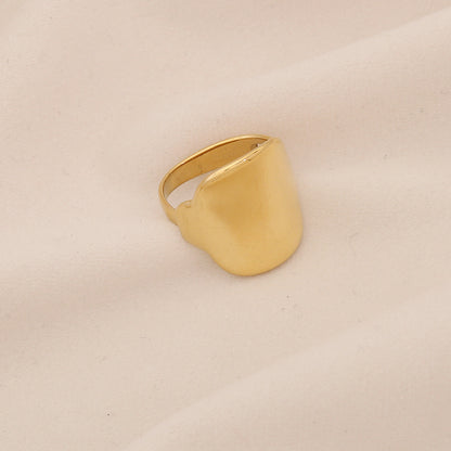 Geometric Titanium Steel Open Ring